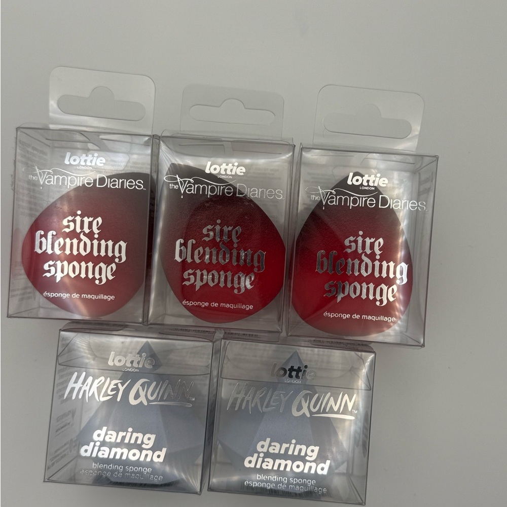 Lottie Vampire Diaries & Harley Quinn Makeup Blending Sponge Set, 5 pcs